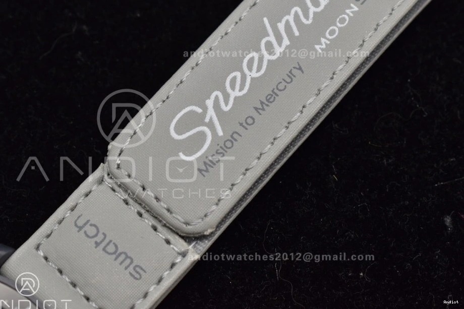 on Nylon Bioceramic Strap Moonwatch Swatch Mission x Omega Quartz Mercury to 1125